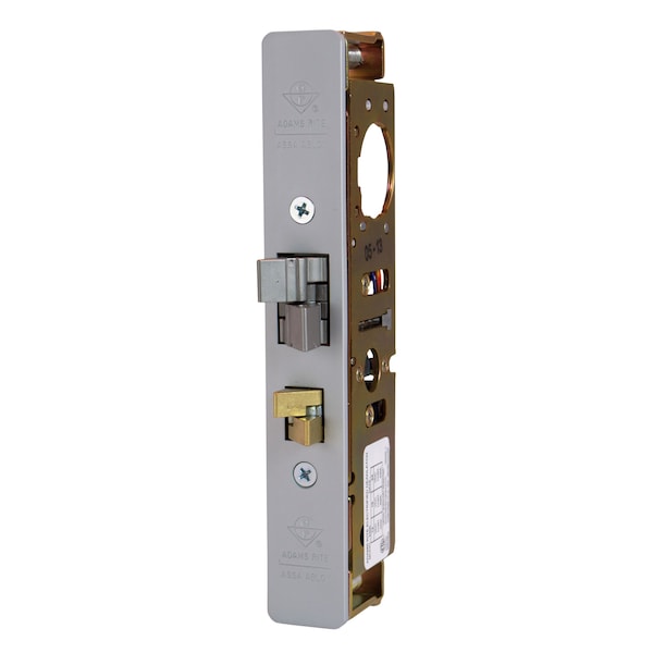 Elec Deadlatch, 1-1/2" BS, Radius Mortise Mount Stk, US28